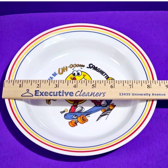 CORELLE 🍜 SET OF 4 VINTAGE 1990 CORELLE SPAGHETTIO’S SKATEBOARD PASTA DISH BOWL - Picture 12 of 13